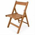Cadeira Dobrável em Madeira Maciça de Teca Castanho Natural 46 x 61 x 89 cm